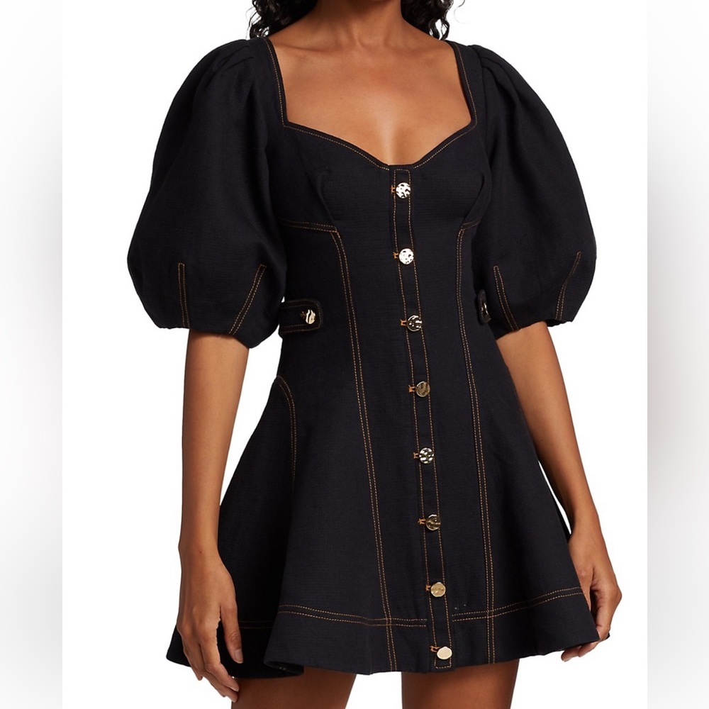 ACLER BROOKMAN FIT AND FLARE MINI DRESS US 6